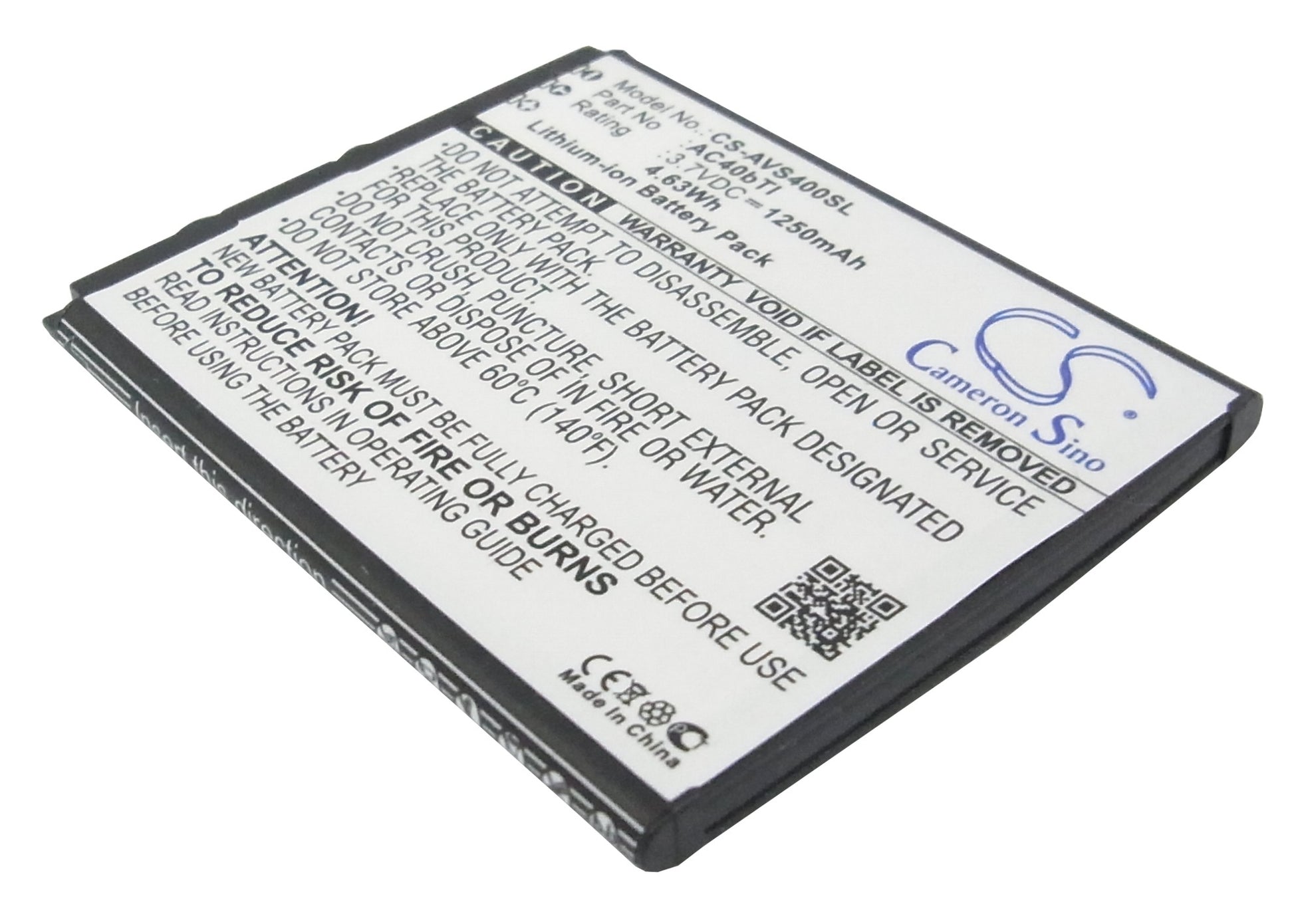 3.7V 1250mAh/4.63Wh Li-ion Mobile/SmartPhone Battery for Archos