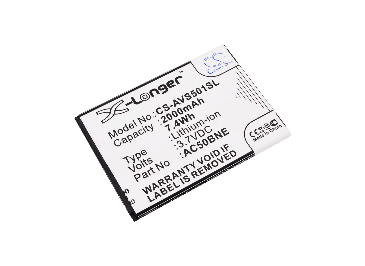 3.7V 2000mAh/7.40Wh Li-ion Mobile/SmartPhone Battery for Archos