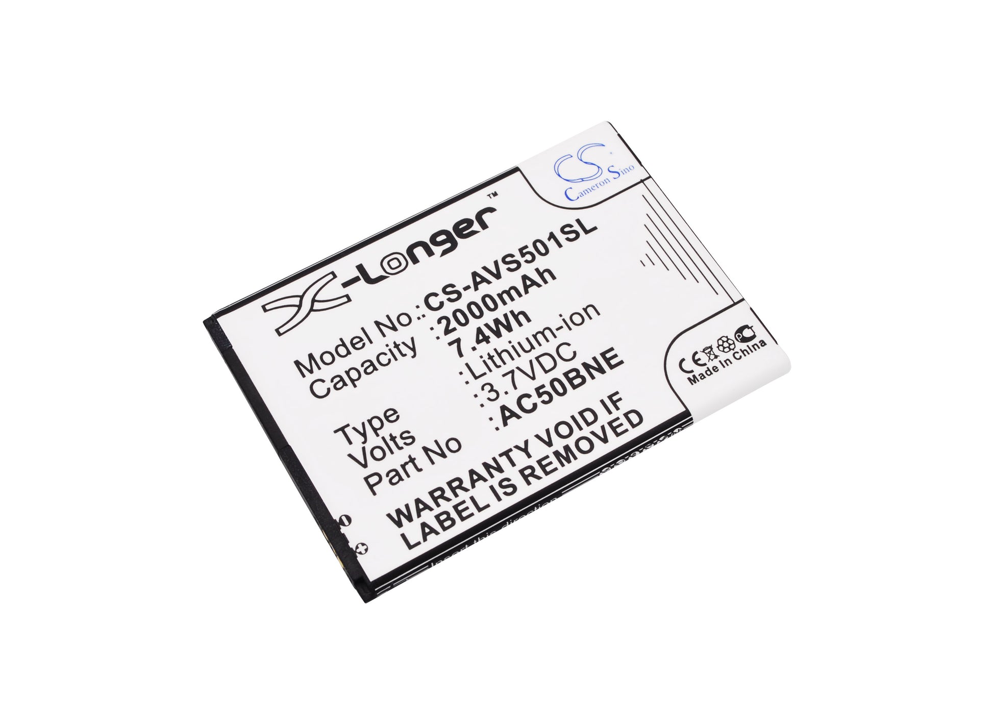 3.7V 2000mAh/7.40Wh Li-ion Mobile/SmartPhone Battery for Archos