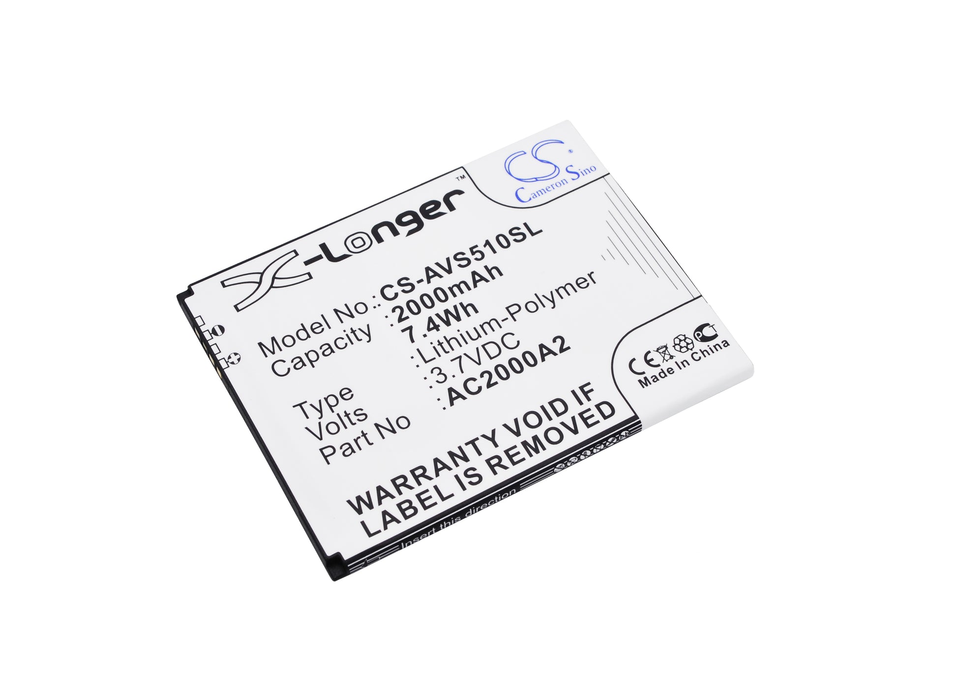 3.7V 2000mAh/7.40Wh Li-Polymer Mobile/SmartPhone Battery for Archos