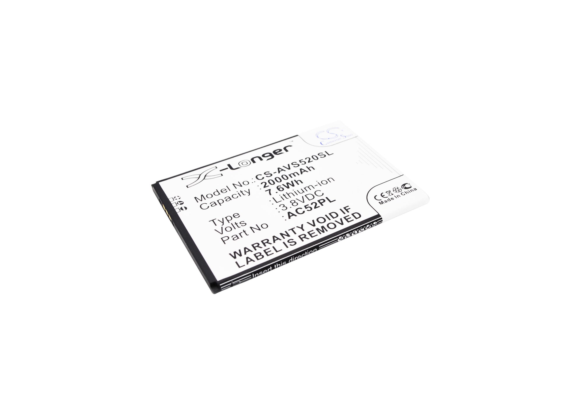 3.8V 2000mAh/7.60Wh Li-ion Mobile/SmartPhone Battery for Archos