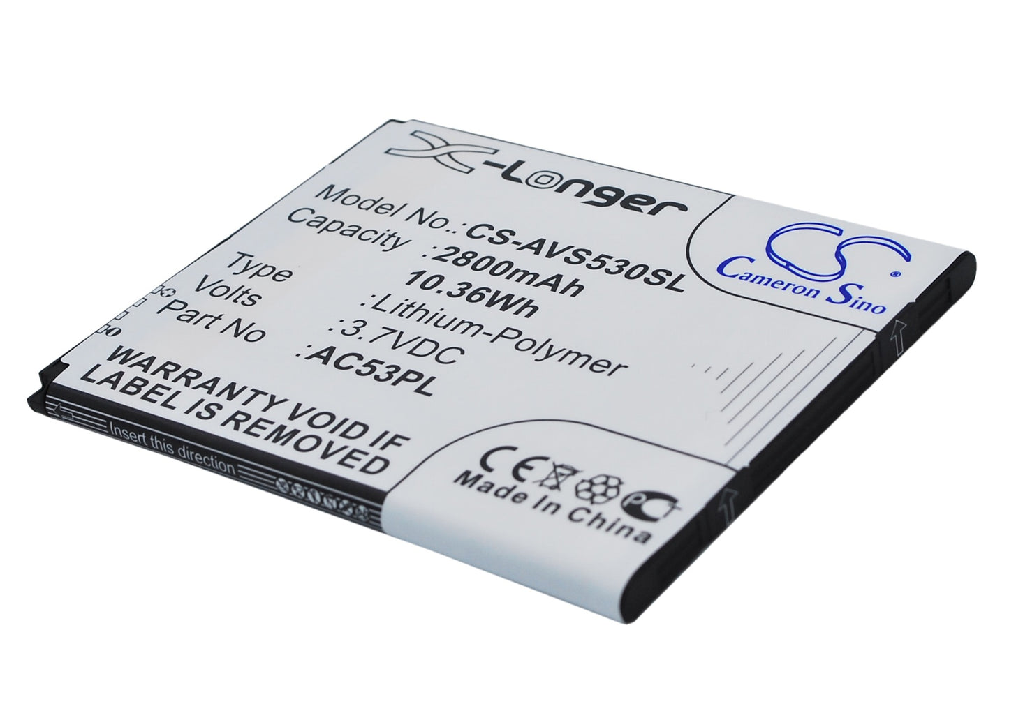3.7V 2800mAh/10.36Wh Li-Polymer Mobile/SmartPhone Battery for Archos