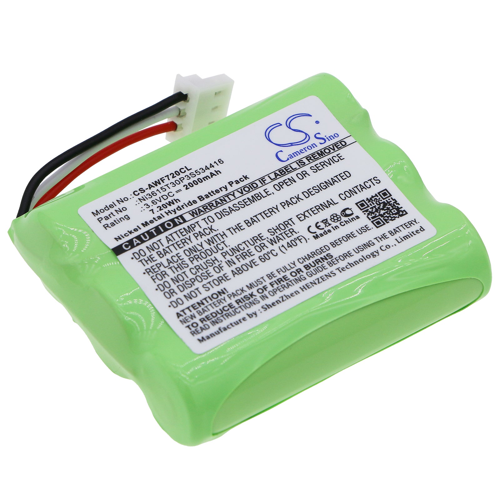 3.6V 2000mAh/7.20Wh Ni-MH Cordless Phone Battery for AT&T
