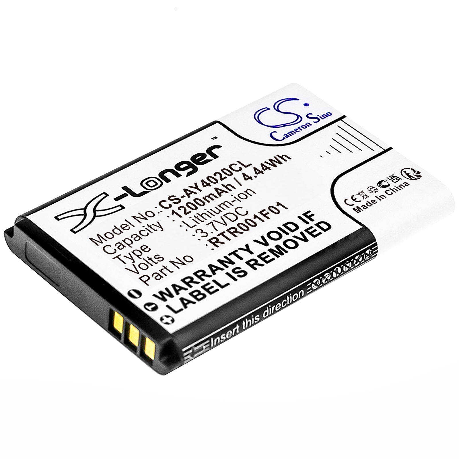 3.7V 1200mAh/4.44Wh Li-ion Cordless Phone Battery for NEC