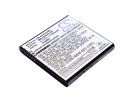 3.7V 1750mAh/6.48Wh Li-ion Medical Battery for Ascom