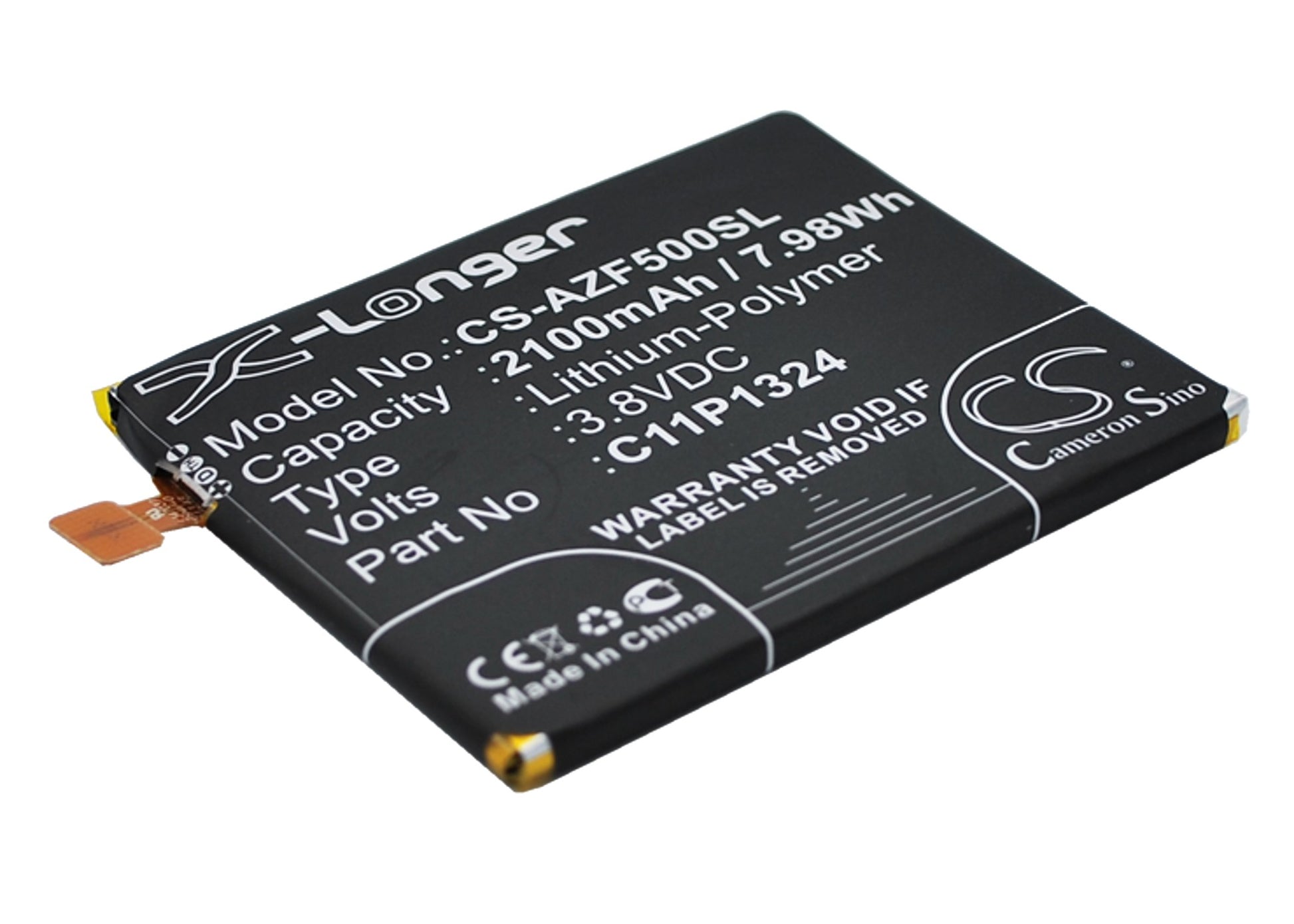 3.8V 2100mAh/7.98Wh Li-Polymer Mobile/SmartPhone Battery for Asus