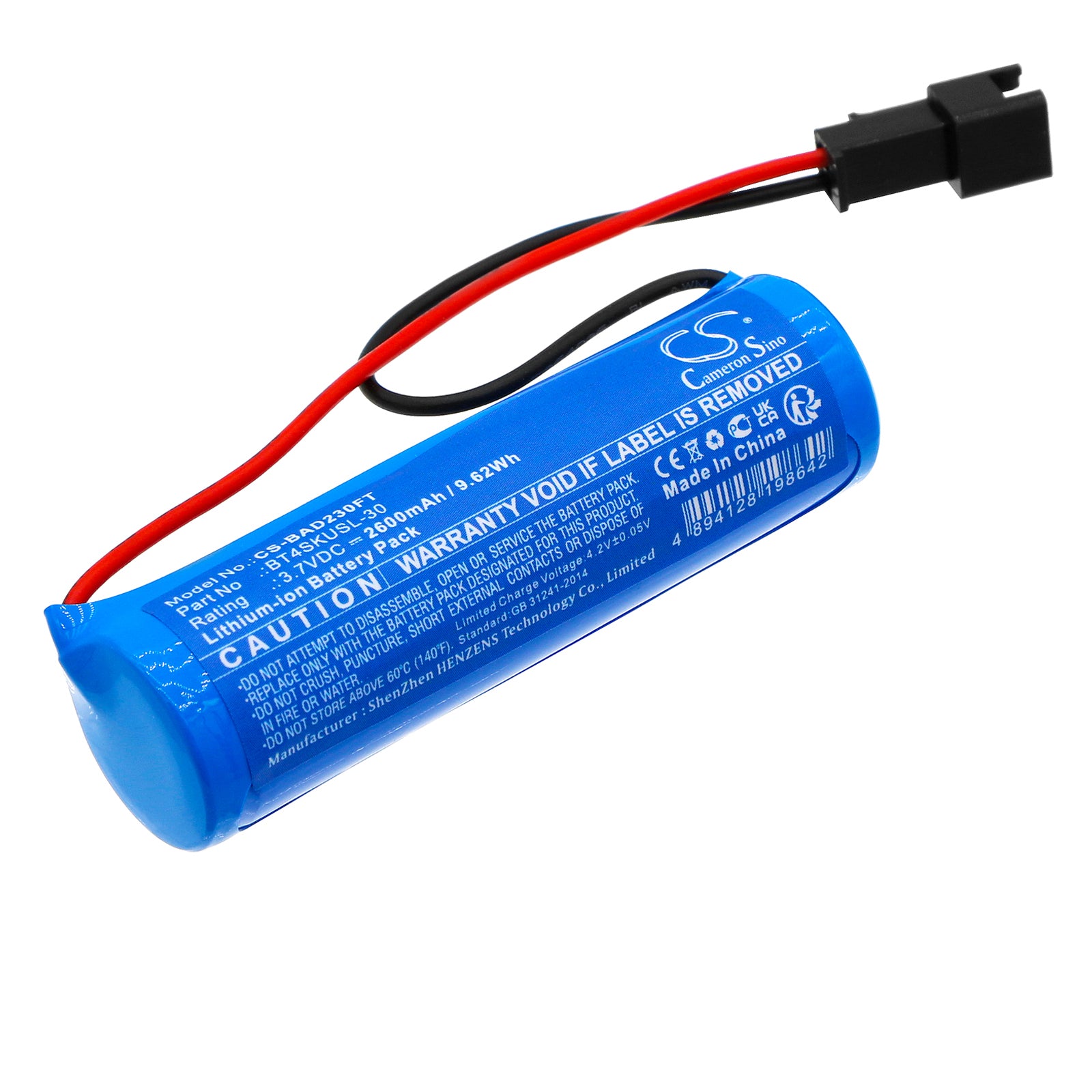 CS-BAD230FT Replacement Battery – Compatible with 2W30LED, BT4SKUSL-30