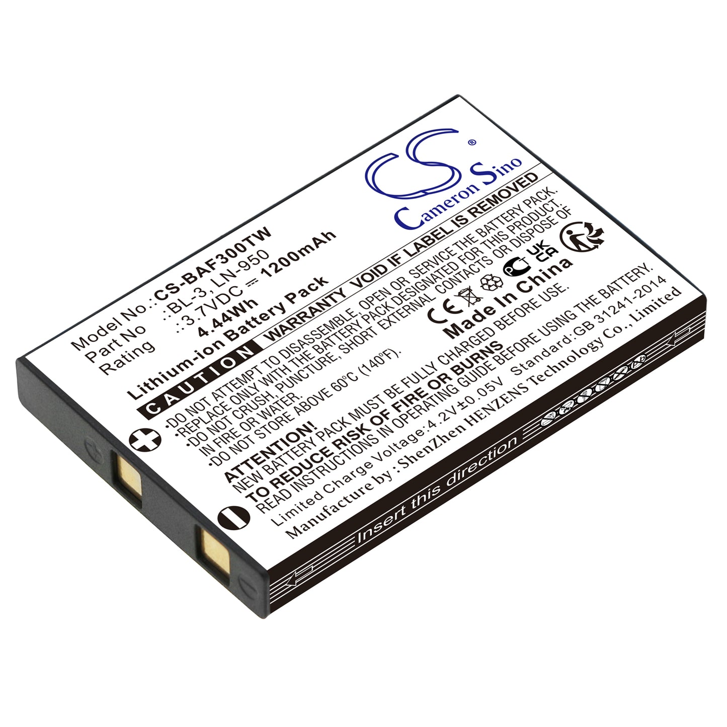 CS-BAF300TW Replacement Battery – Compatible with VX3