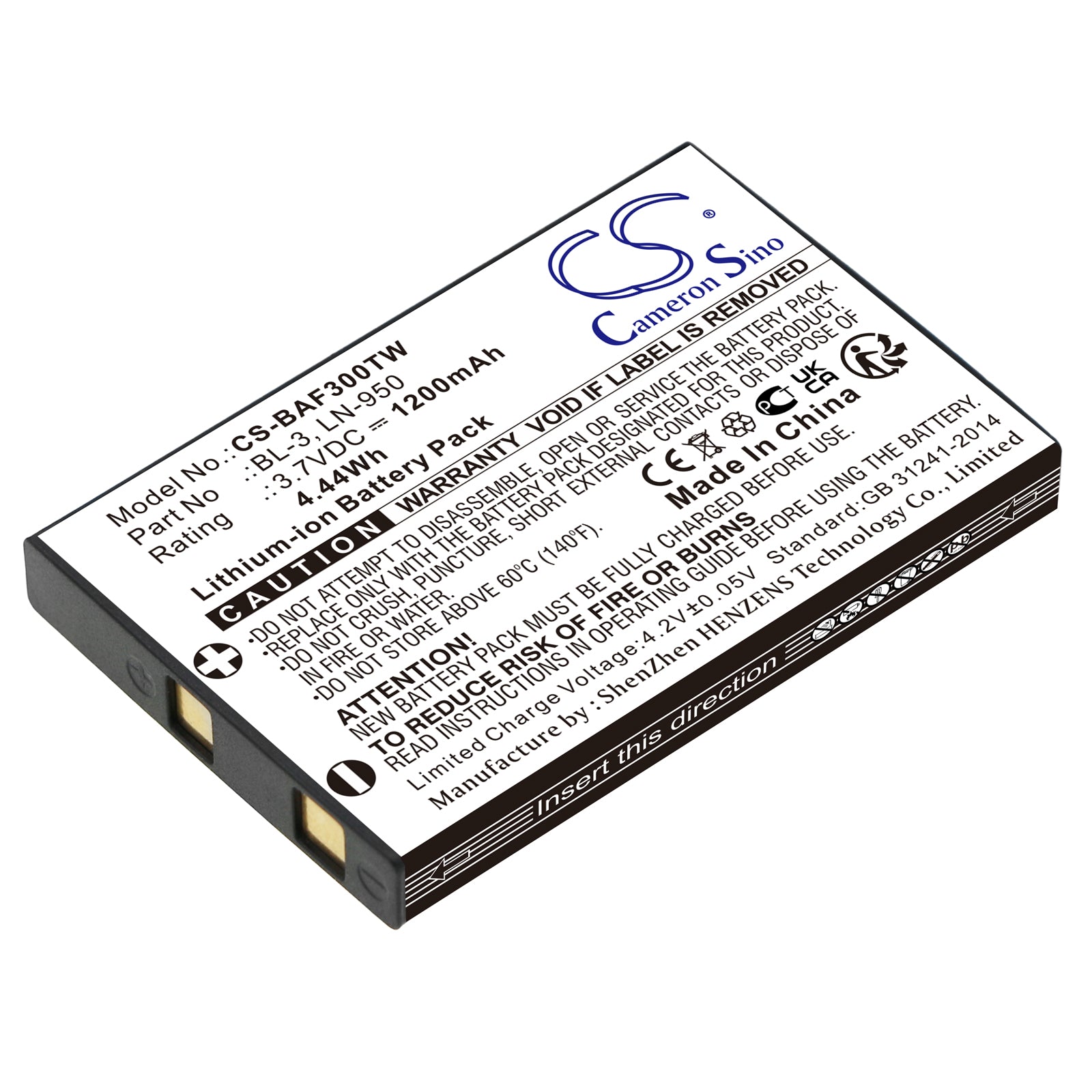 CS-BAF300TW Replacement Battery – Compatible with VX3