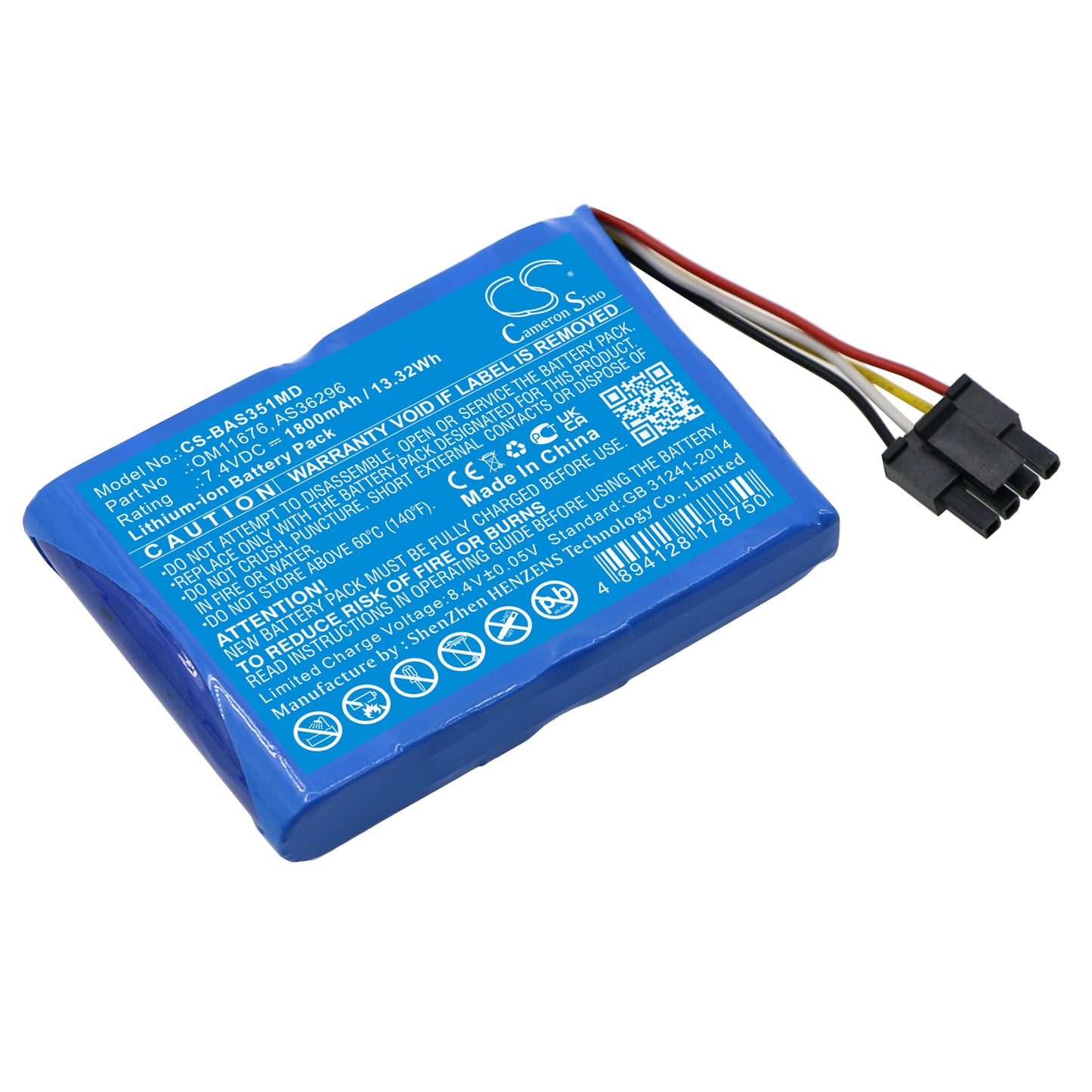 CS-BAS351MD Replacement Battery – Compatible with 35083, 35162, 35700, 35724, 55075-2, 55075-2) - Insert Only, Spectrum 35083 Wireless Infusi, Spectrum 35162 Wireless Infusi, Spectrum 35195 Wireless Infusi, Spectrum 35702 Infusion Pump (, Spectrum 35724 Infusion Pump (, Spectrum Infusion Pump - Inser, Spectrum IQ 35233 Infusion Pum