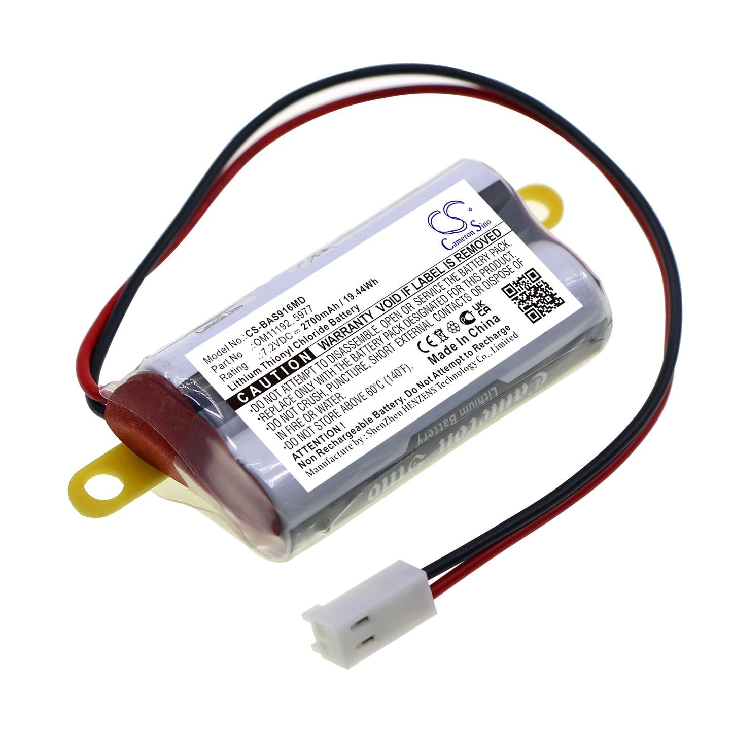 CS-BAS916MD Replacement Battery – Compatible with 2M91617, Colleague Infusion Pump Memory