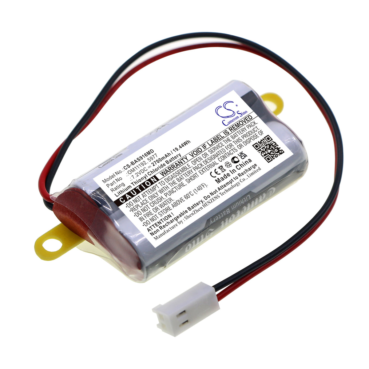 CS-BAS916MD Replacement Battery – Compatible with 2M91617, Colleague Infusion Pump Memory