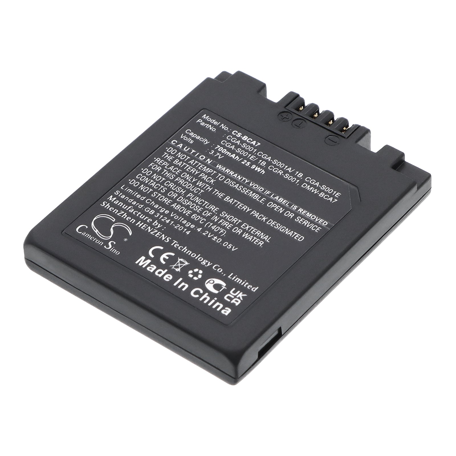 3.7V 700mAh Li-ion Camera Battery for LEICA