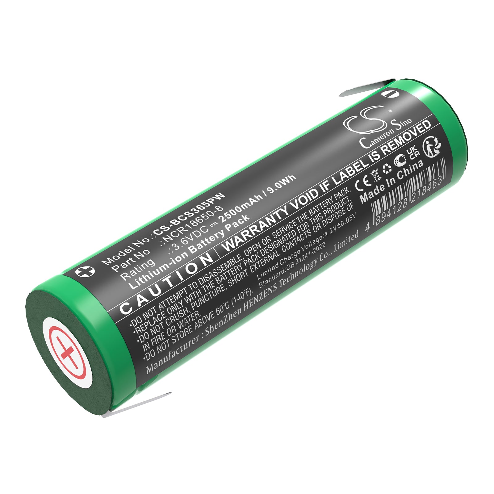 CS-BCS365PW Replacement Battery – Compatible with BDCS40G  Type 1, CS3652LC, CS3652LC Type 2, CS3652LC-GB, LI3100 Type 3, LI4000 Type 1, LI4000 Type 5