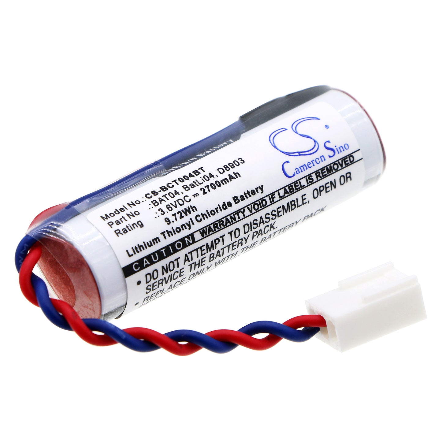 3.6V 2700mAh/9.72Wh Li-SOCl2 Alarm System Battery for DAITEM