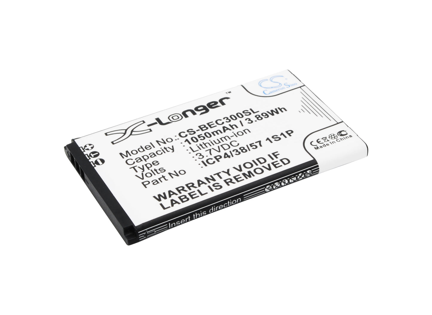 3.7V 1050mAh/3.89Wh Li-ion Mobile/SmartPhone Battery for Bea-fon