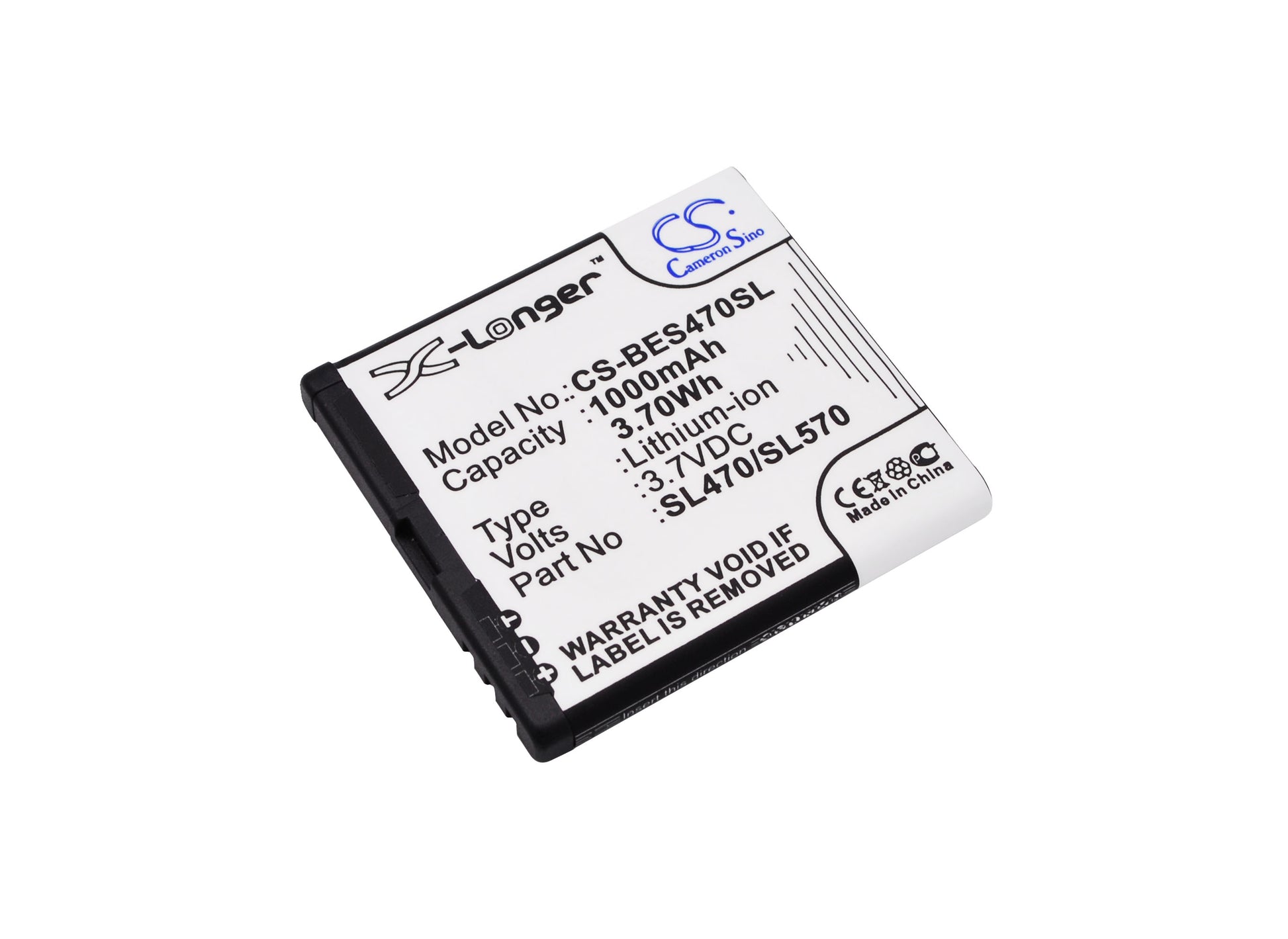 3.7V 1000mAh/3.70Wh Li-ion Mobile/SmartPhone Battery for Bea-fon