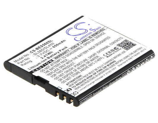 3.7V 650mAh/2.41Wh Li-ion Mobile/SmartPhone Battery for Bea-fon