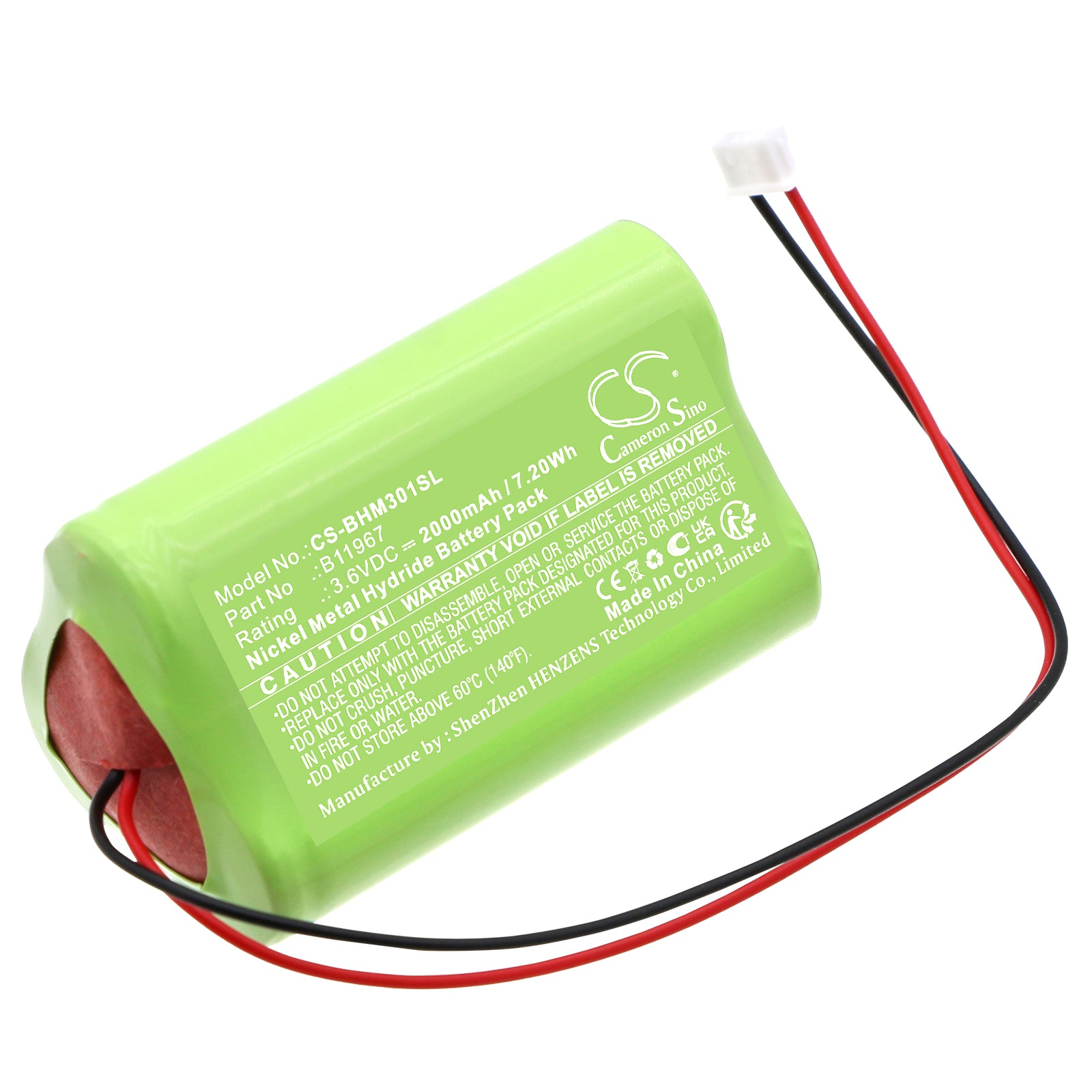 CS-BHM301SL Replacement Battery – Compatible with Medigas PM 3010 N2O Monitor