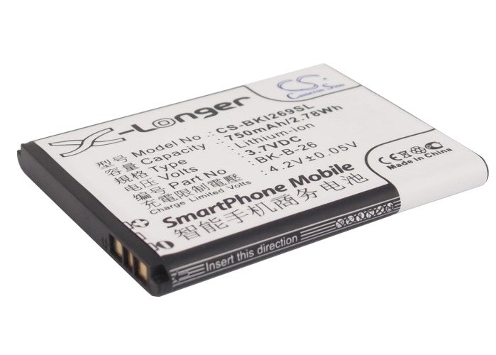 3.7V 750mAh/2.78Wh Li-ion Mobile/SmartPhone Battery for BBK