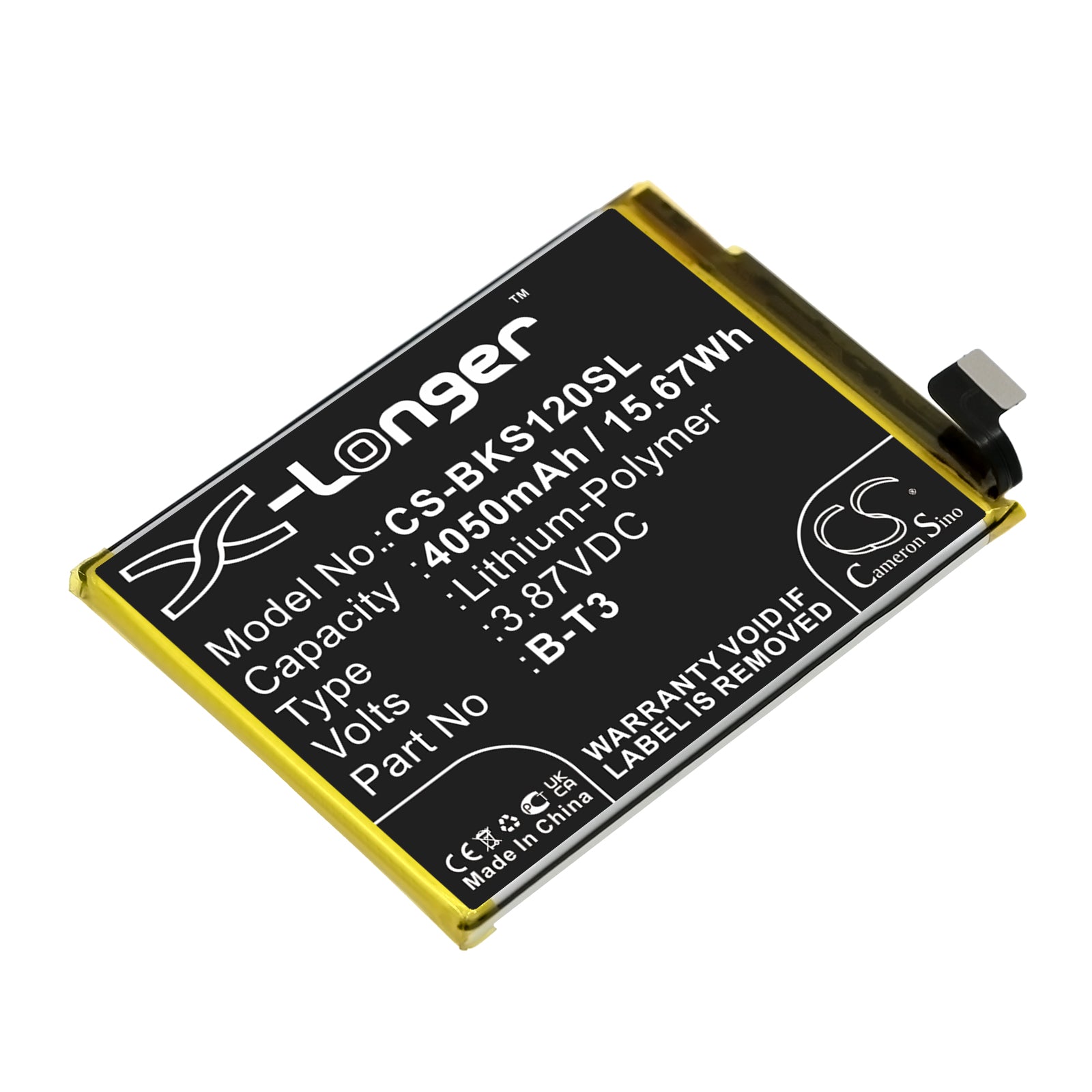 CS-BKS120SL Replacement Battery – Compatible with S12 Pro, S12 Pro 5G, S12 Pro 5G 2022 Standard Editi, V2163A