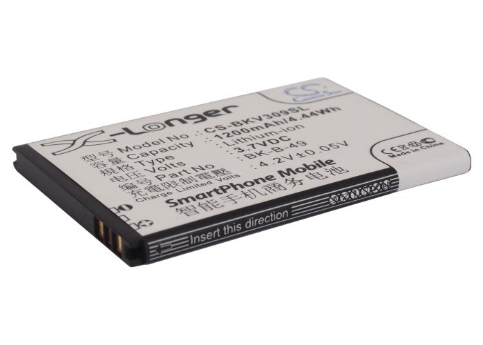 3.7V 1200mAh/4.44Wh Li-ion Mobile/SmartPhone Battery for BBK