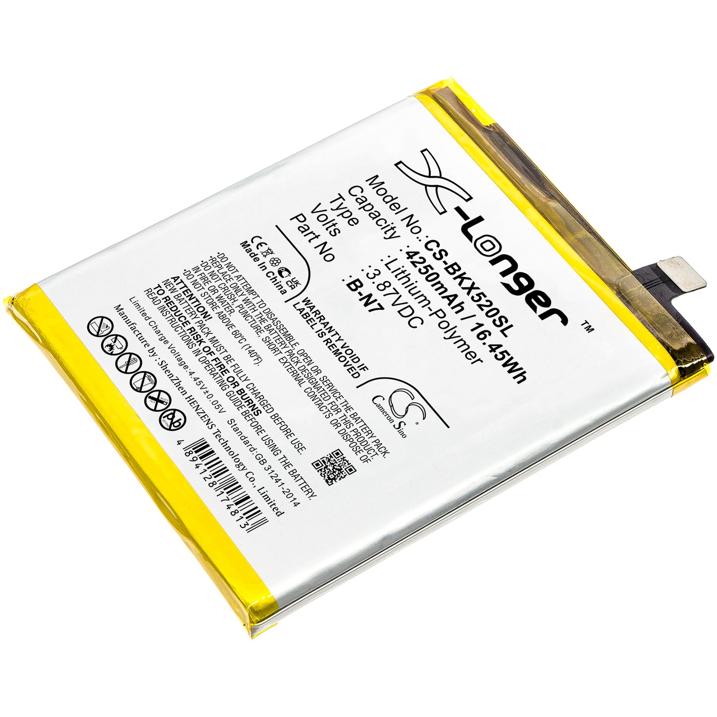CS-BKX520SL Replacement Battery – Compatible with V2011A, X50 Pro Plus, X50 Pro+