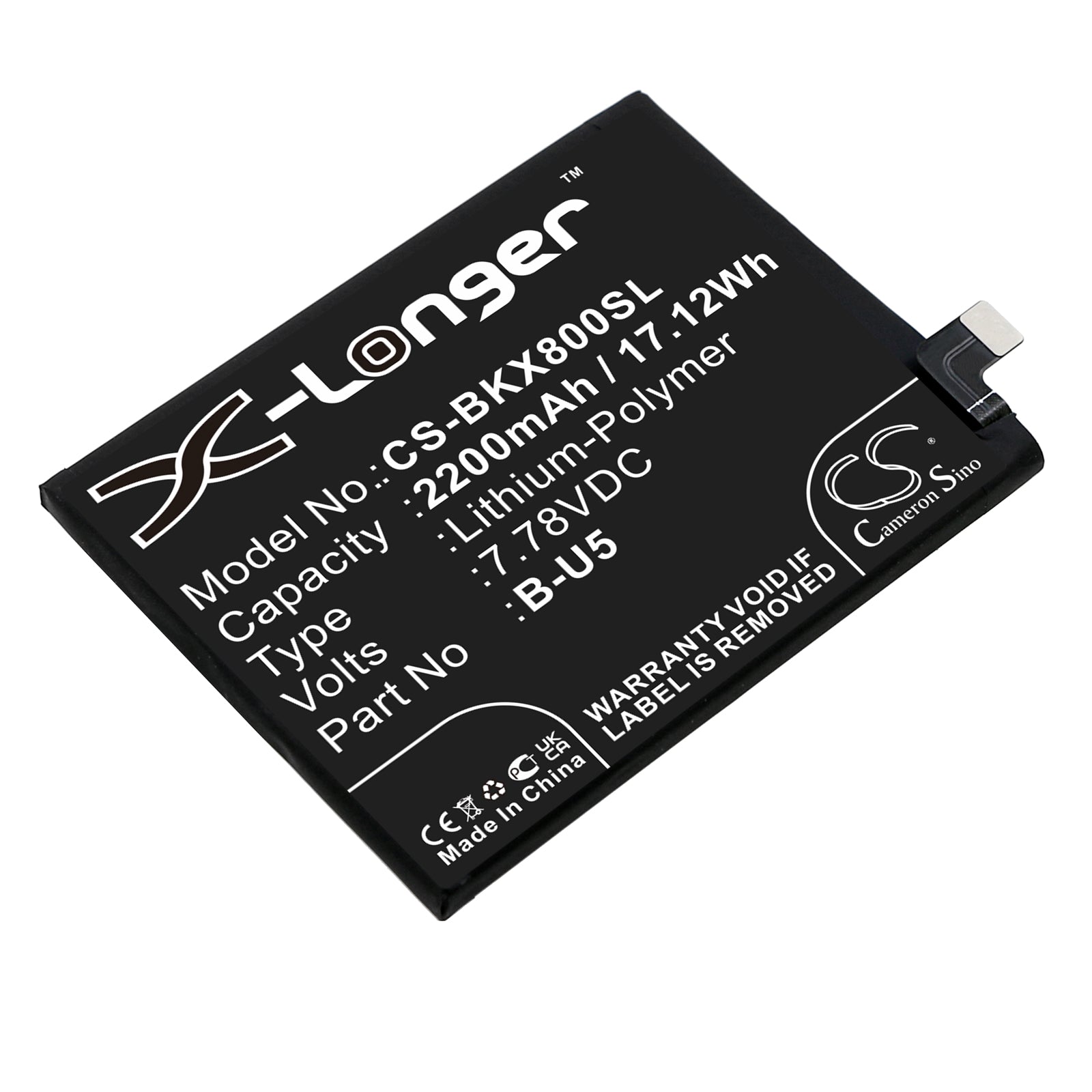 CS-BKX800SL Replacement Battery – Compatible with V2144, V2183A, X80