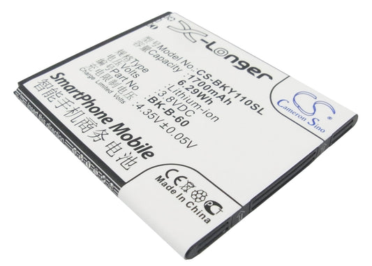 3.8V 1700mAh/6.29Wh Li-ion Mobile/SmartPhone Battery for BBK