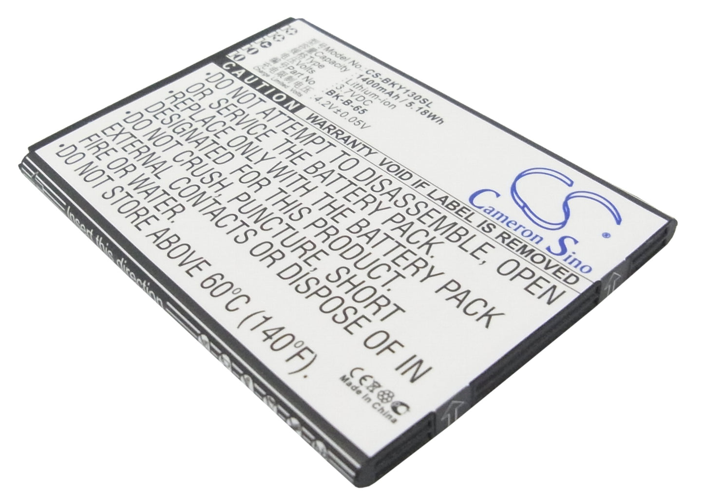 3.7VV 1400mAh/5.18Wh Li-ion Mobile/SmartPhone Battery for BBK