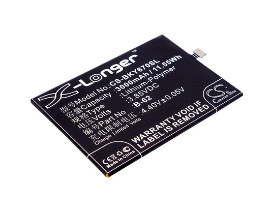 3.85V 3000mAh/11.55Wh Li-Polymer Mobile/SmartPhone Battery for BBK