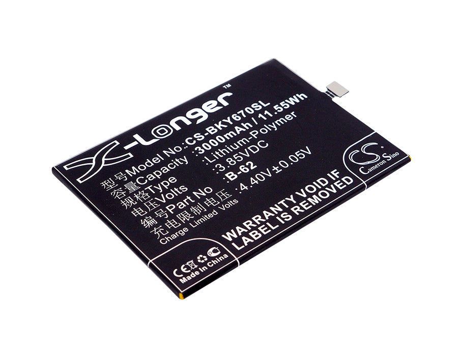 3.85V 3000mAh/11.55Wh Li-Polymer Mobile/SmartPhone Battery for VIVO