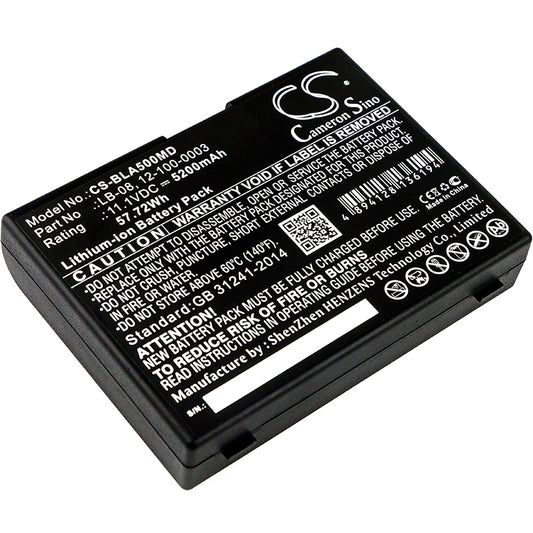 11.1V 5200mAh/57.72Wh Li-ion Medical Battery for Bolate