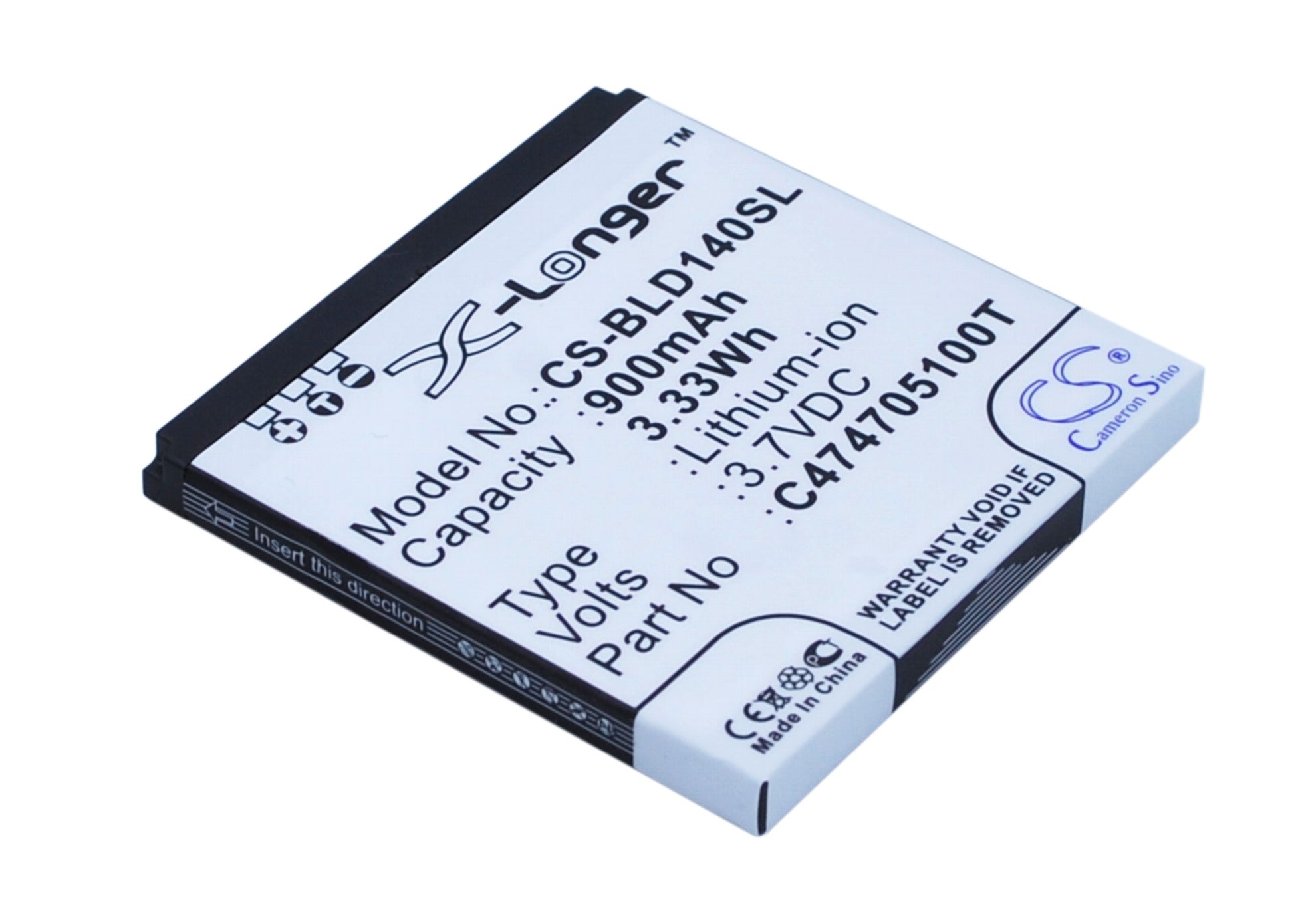 3.7V 900mAh/3.33Wh Li-ion Mobile/SmartPhone Battery for BLU