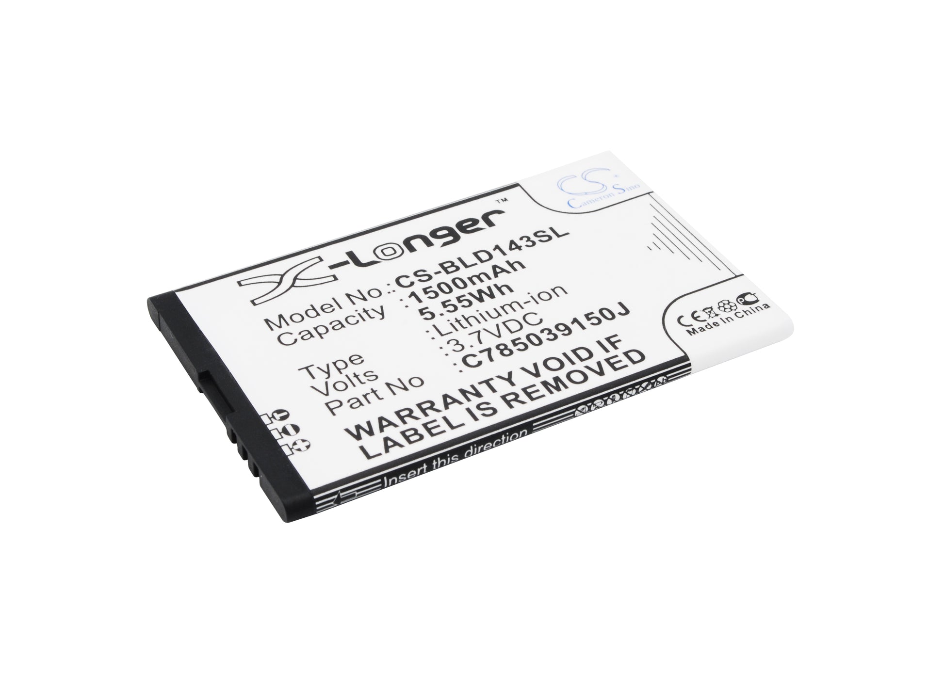 3.7V 1500mAh/5.55Wh Li-ion Mobile/SmartPhone Battery for BLU