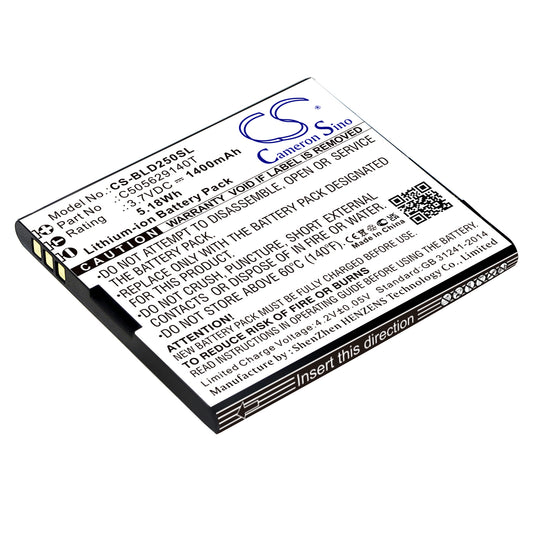 3.7V 1400mAh/5.18Wh Li-ion Mobile/SmartPhone Battery for BLU