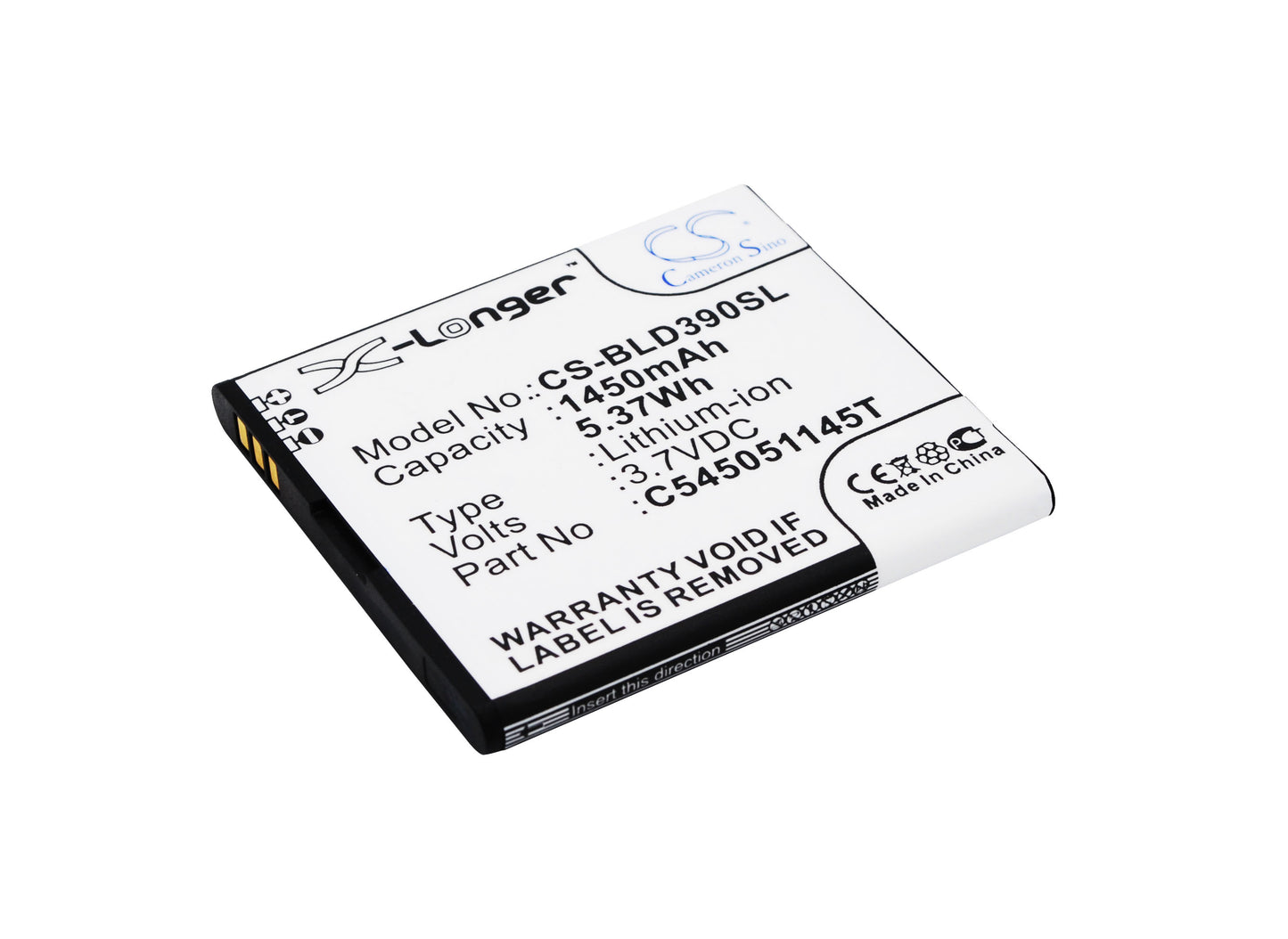3.7V 1450mAh/5.37Wh Li-ion Mobile/SmartPhone Battery for BLU