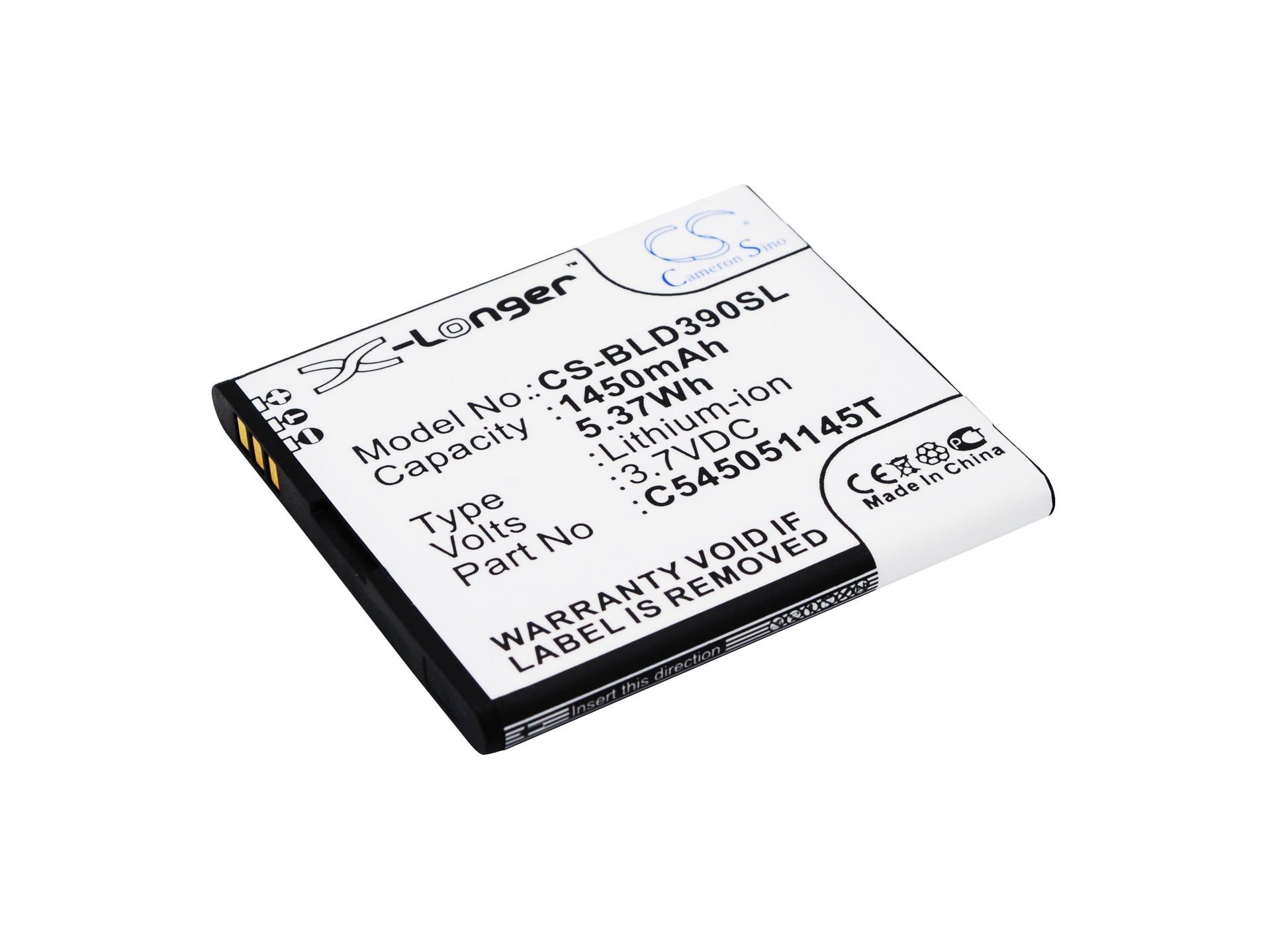 3.7V 1450mAh/5.37Wh Li-ion Mobile/SmartPhone Battery for BLU
