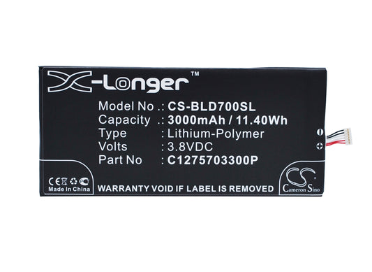 3.8V 3000mAh/11.40Wh Li-Polymer Mobile/SmartPhone Battery for BLU