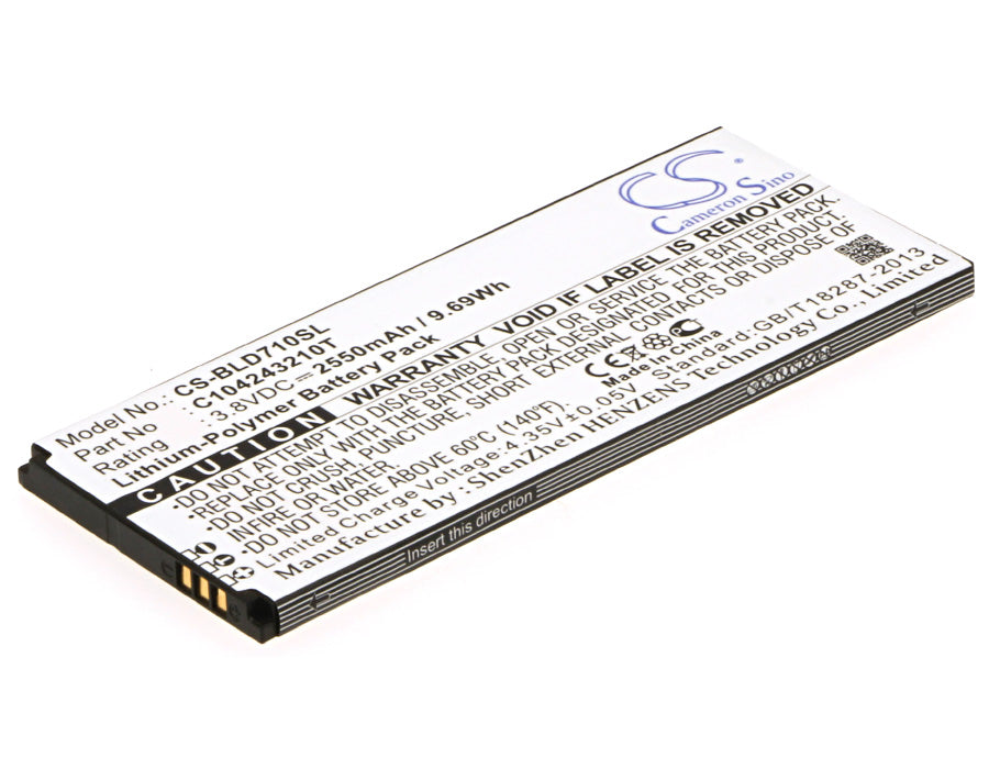 3.8V 2550mAh/9.69Wh Li-Polymer Mobile/SmartPhone Battery for BLU