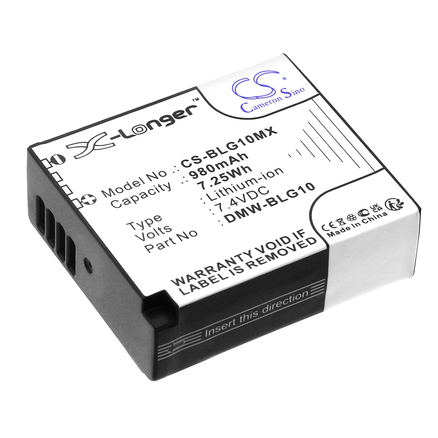 7.4V 1050mAh/7.77Wh Li-ion Camera Battery for Panasonic