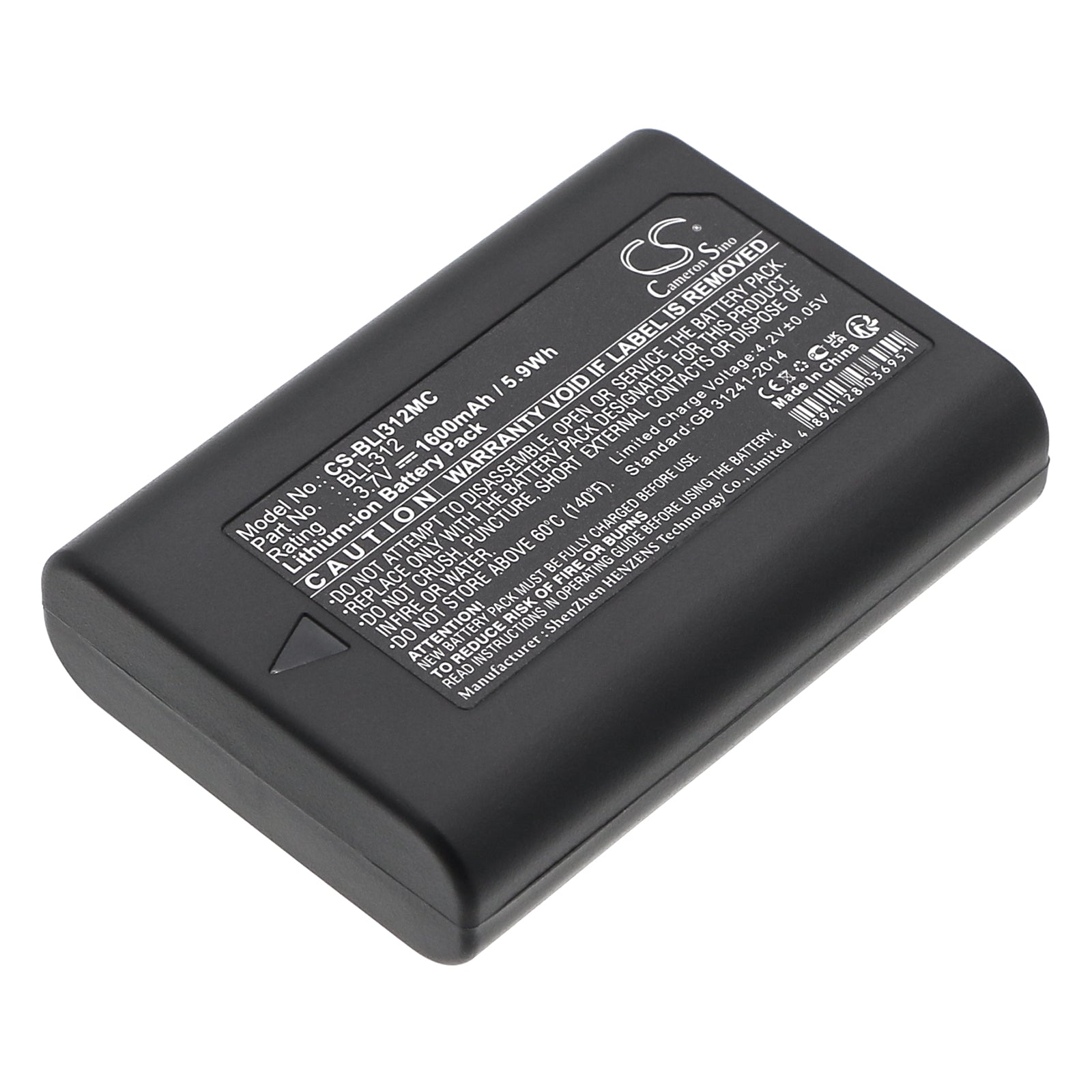 3.7V 1600mAh Li-ion Camera Battery for LEICA