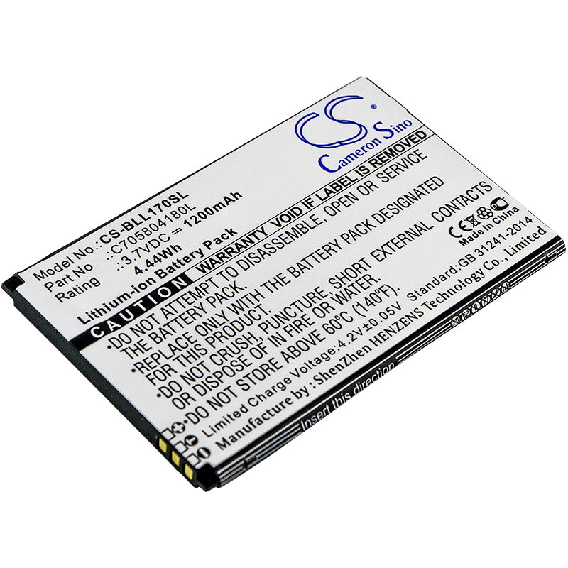 3.7V 1200mAh/4.44Wh Li-ion Mobile/SmartPhone Battery for BLU