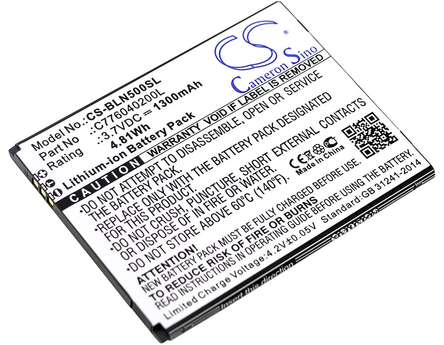 3.7V 1300mAh/4.81Wh Li-ion Mobile/SmartPhone Battery for BLU