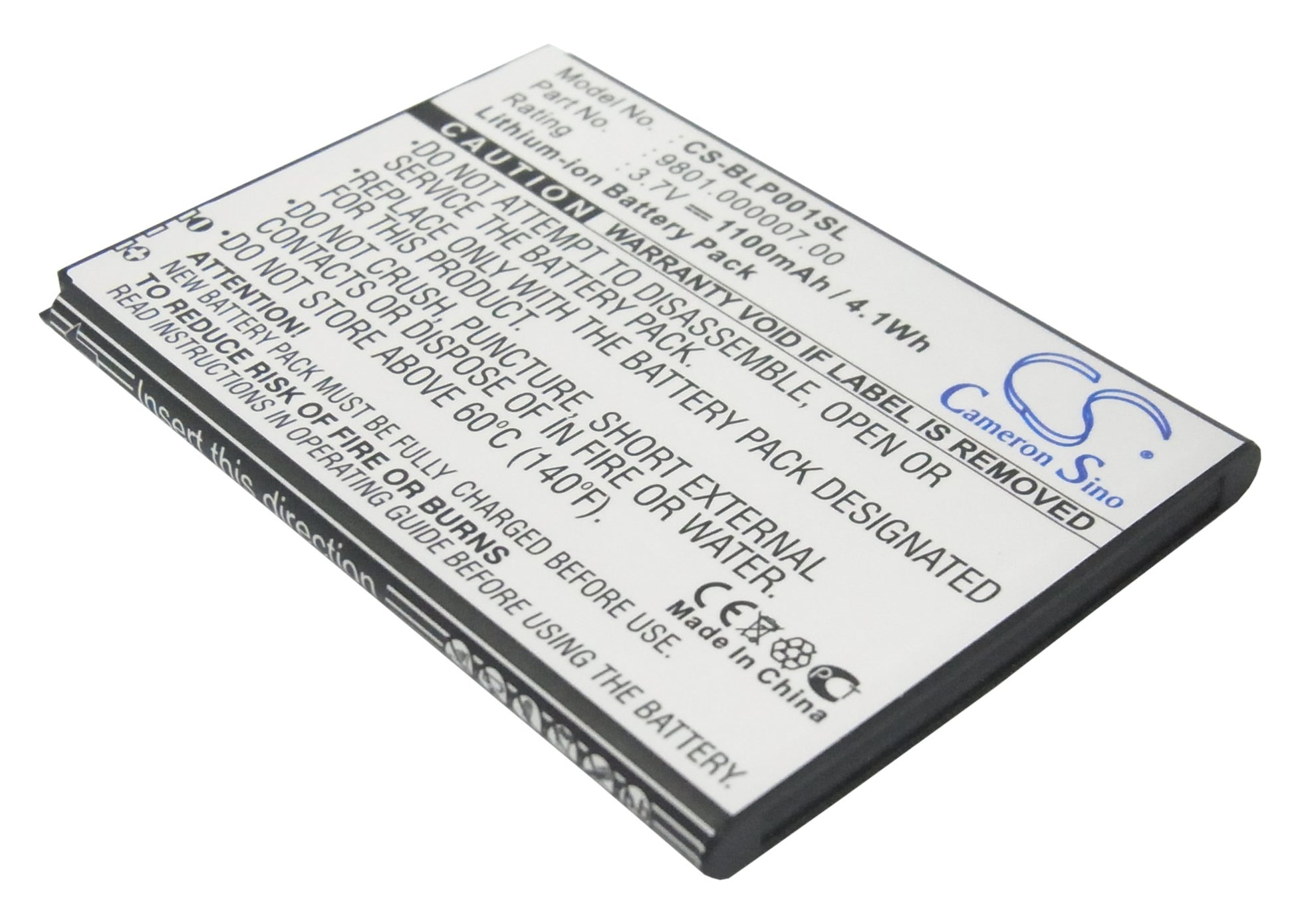 3.7V 1100mAh/4.1Wh Li-ion Mobile/SmartPhone Battery for BLAUPUNKT