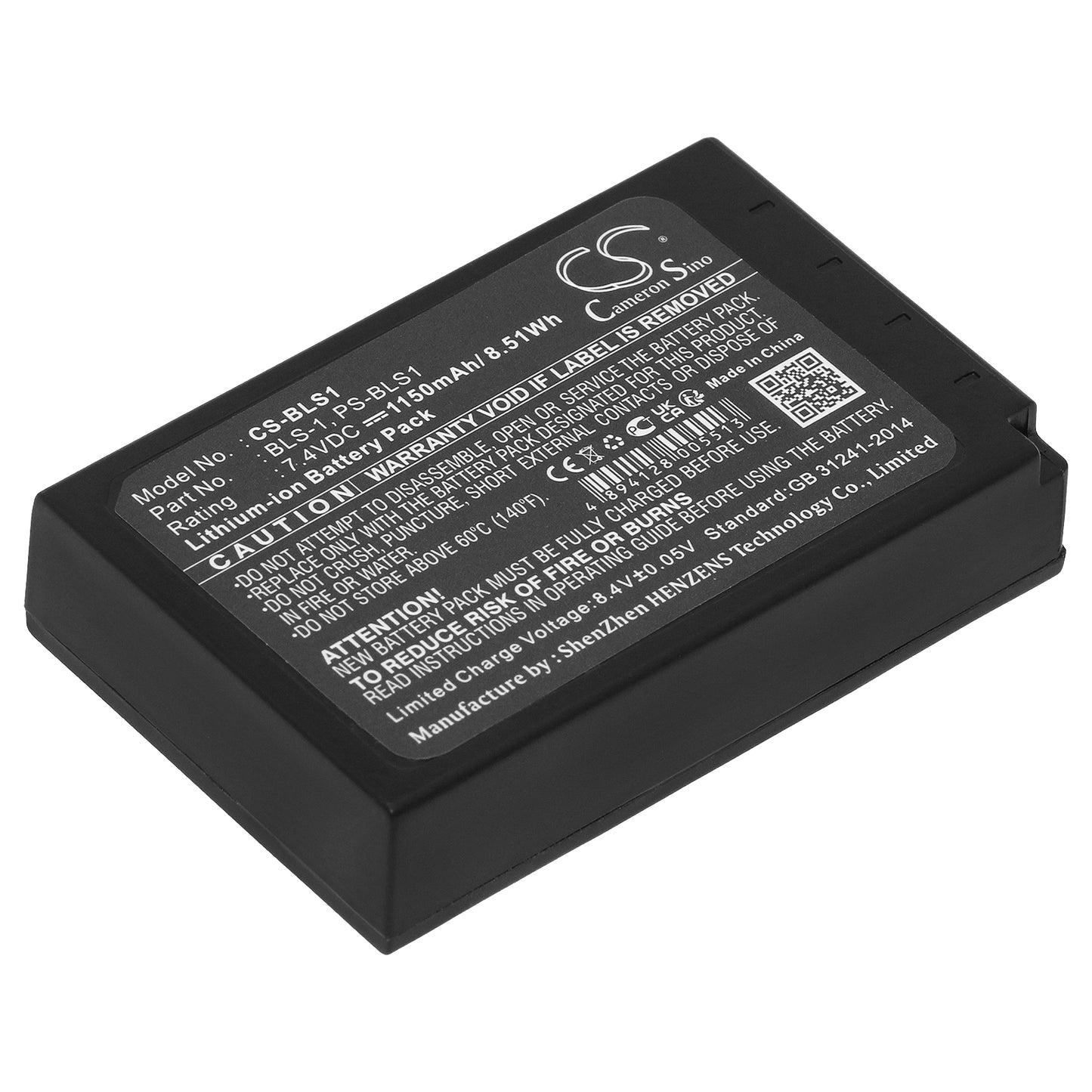 7.4V 1150mAh Li-ion Camera Battery for OLYMPUS