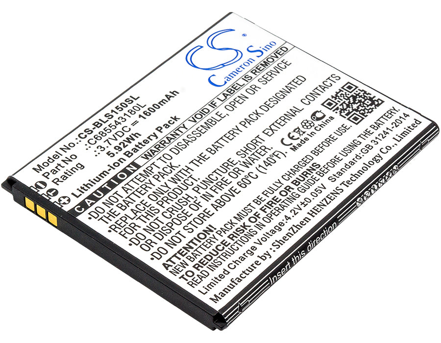 3.7V 1600mAh/5.92Wh Li-ion Mobile/SmartPhone Battery for BLU