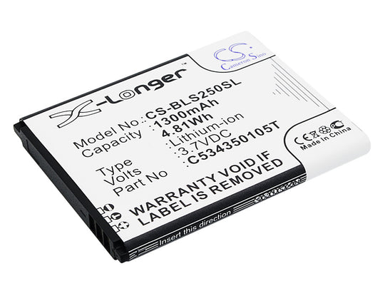 3.7V 1300mAh/4.81Wh Li-ion Mobile/SmartPhone Battery for BLU