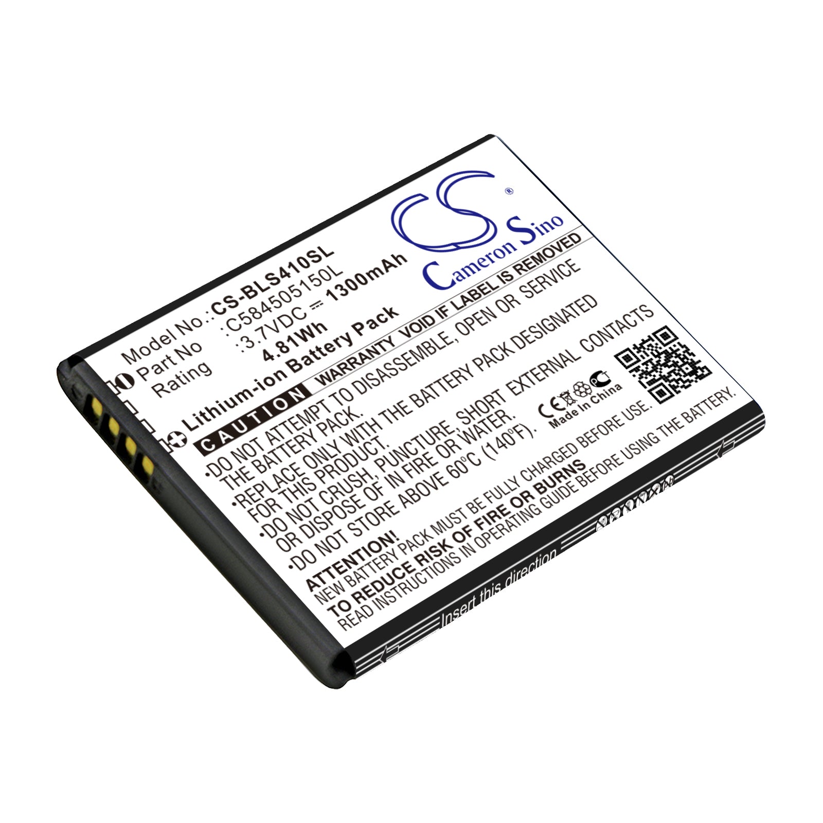 3.7V 1300mAh/4.81Wh Li-ion Mobile/SmartPhone Battery for BLU
