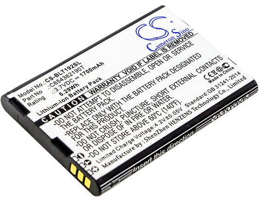 3.7V 1700mAh/6.29Wh Li-ion Mobile/SmartPhone Battery for BLU